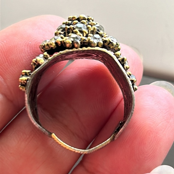 🖤Vtg 1960s cluster adjustable ring